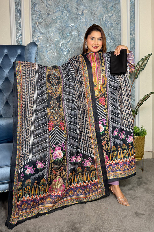 AFROZEH Premium SWISS LAWN 3-piece