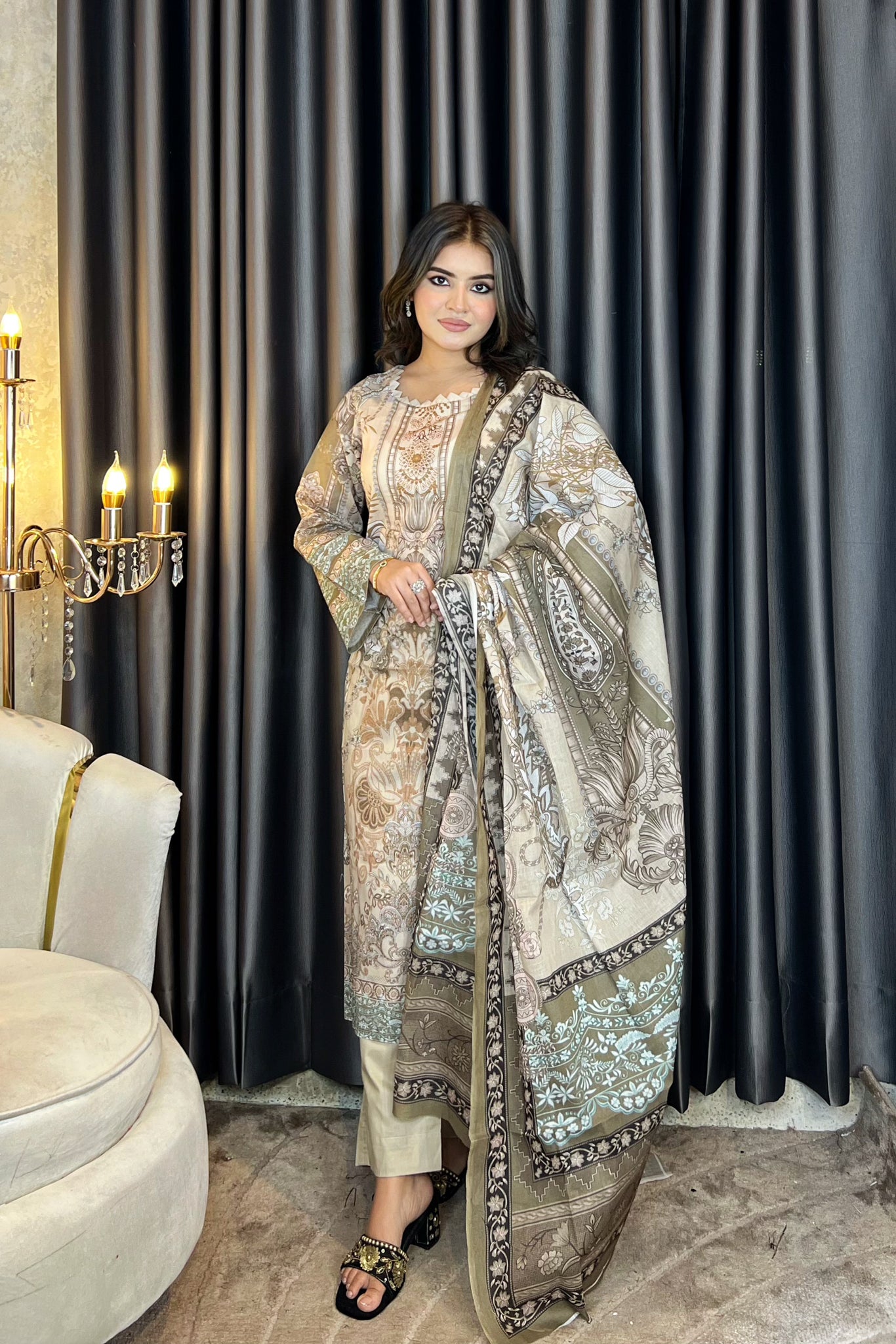 AARZU Premium SWISS LAWN 3-piece