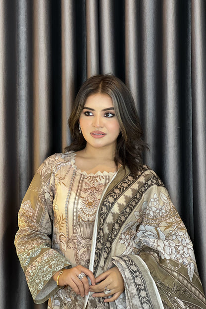 AARZU Premium SWISS LAWN 3-piece