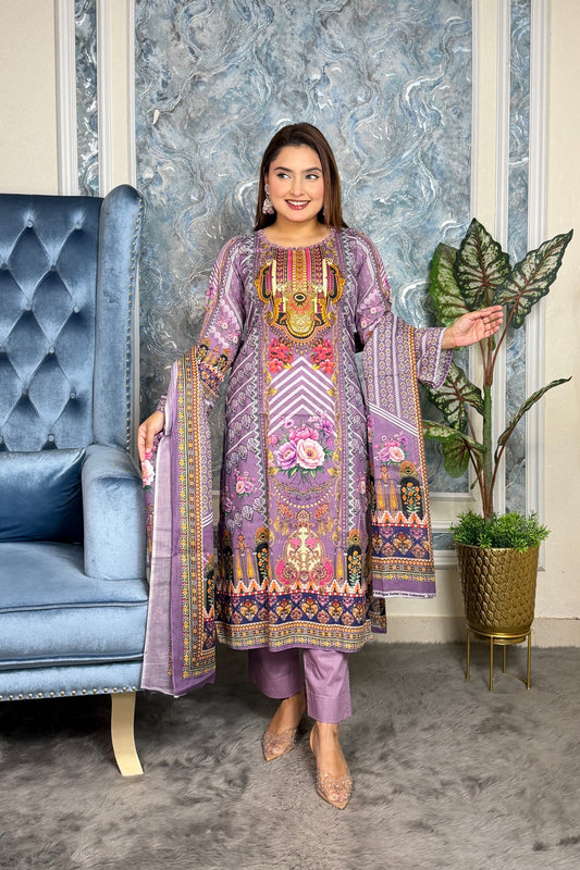 AFROZEH Premium SWISS LAWN 3-piece